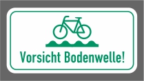 Radweg Hinweisschild Schlechte Wegstrecke Radweg Hinweisschild Schlechte Wegstrecke