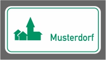 Radweg Ortsschild Radweg Ortsschild