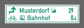 Radweg Tabellenwegweiser Radweg Tabellenwegweiser